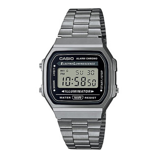 [ของแท้] Casio นาฬิกาข้อมือ รุ่น A168WGG-1ADF รมดำ รับประกันศูนย์ CMG 1 ปี