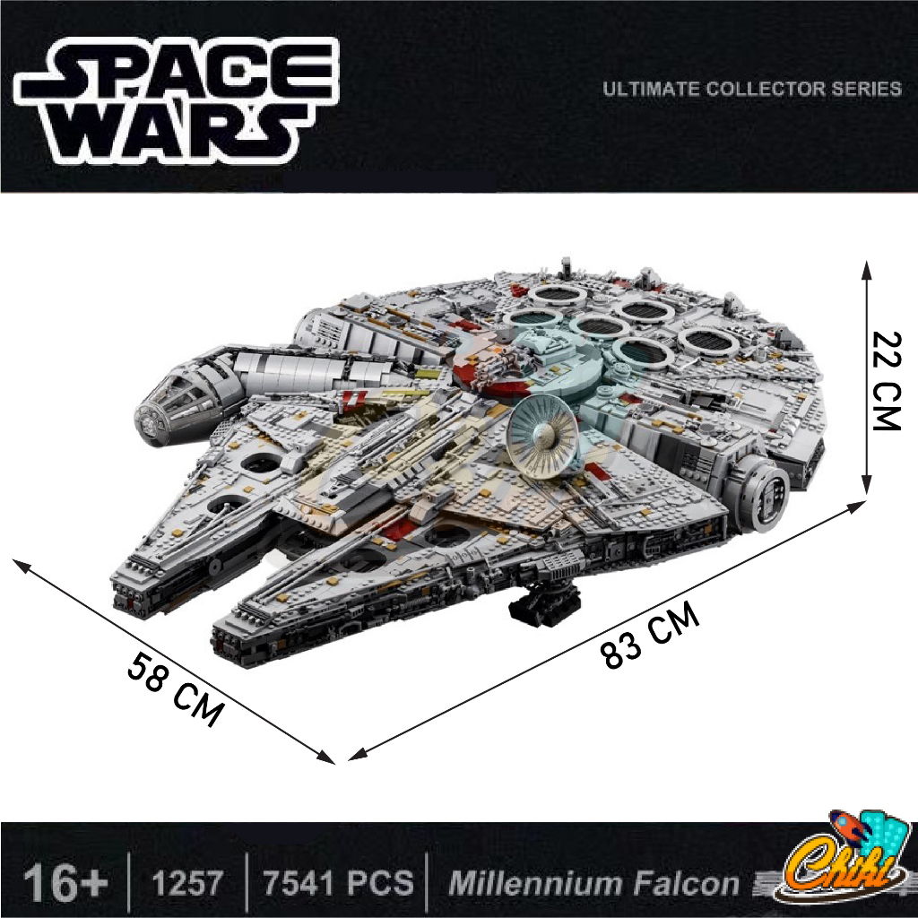 ชุดตัวต่อ-ยานมิลเลนเนี่ยม-ฟาลค่อน-millenniumfalcon-สตาร์วอร์-จำนวน-8-445-ชิ้น