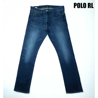 ยีนส์ Polo RL เอว 36 โทนเข้ม ผ้านุ่มยืด ขากระบอกเล็ก