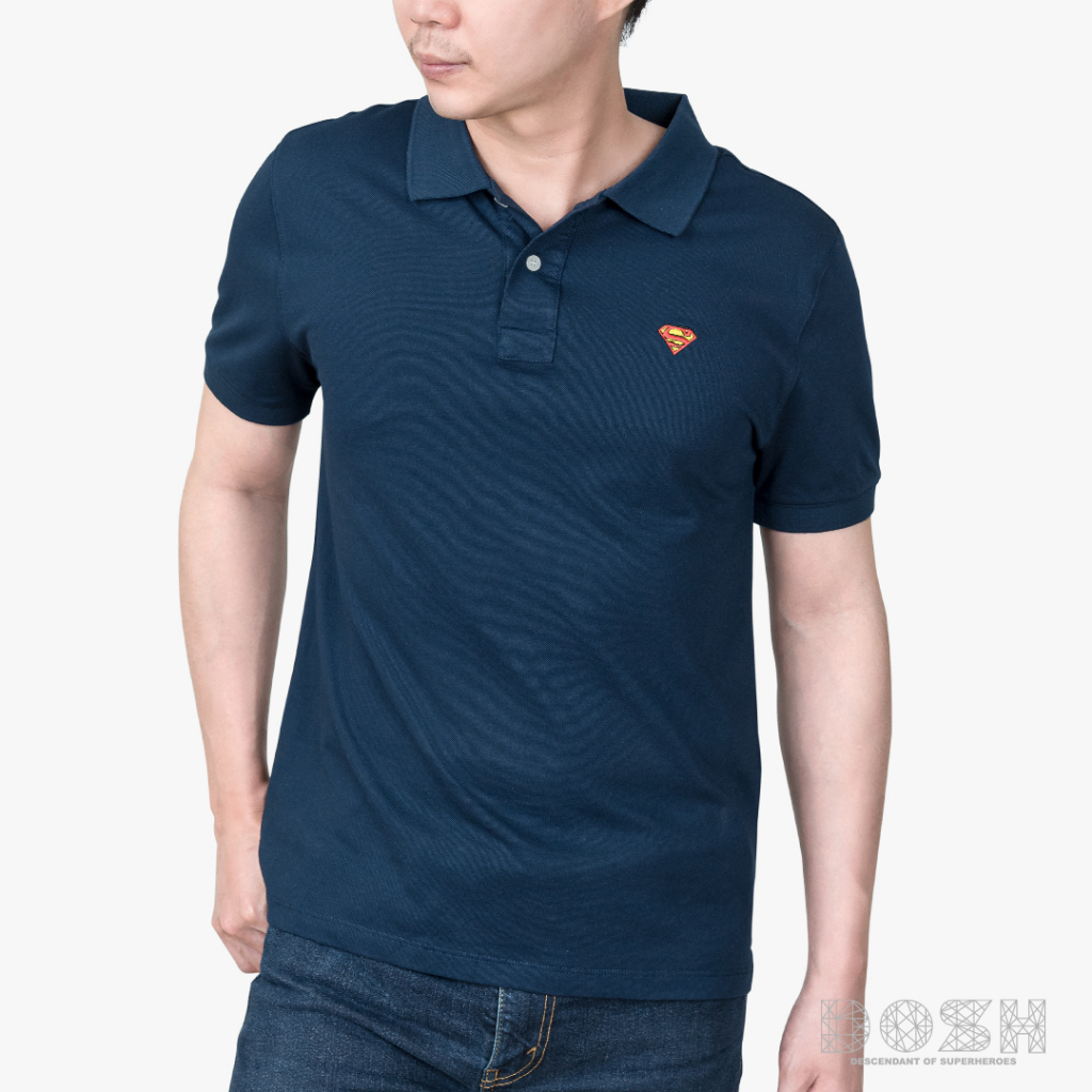 dosh-mens-polo-shirts-superman-เสื้อโปโล-9dsmp5007-nv