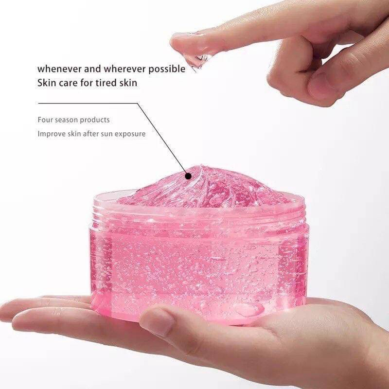 เจลว่านหางจระเข้-สูตรซากุระ-pink-alo-vera-gel-99-เพิ่มความชุ่มชื้น-ลดการอักเสบของผิว