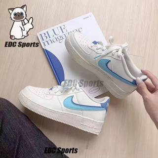 ของแท้100% Nike Air Force 182 White and blue (GS)