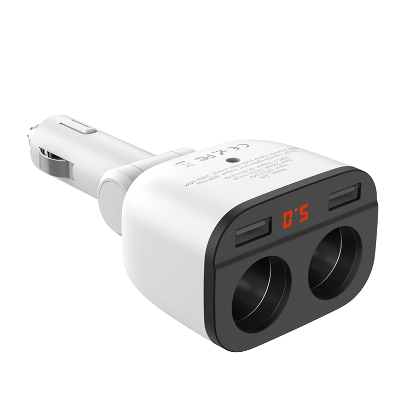 ภาพหน้าปกสินค้าHoco Z28 ที่ชาร์จในรถ USB 2 ช่อง และช่องต่อกล้องในรถ 2 ช่อง ชาร์จเร็ว 3.1A พร้อม LED แสดงกระแสไฟ จากร้าน chillgadget_official_shop บน Shopee