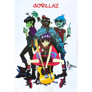 โปสเตอร์ รูปวาด วง ดนตรี กอริลลาซ GORILLAZ POSTER 24”x35” Inch Alternative Rock Hip Hop Cartoon Music V13