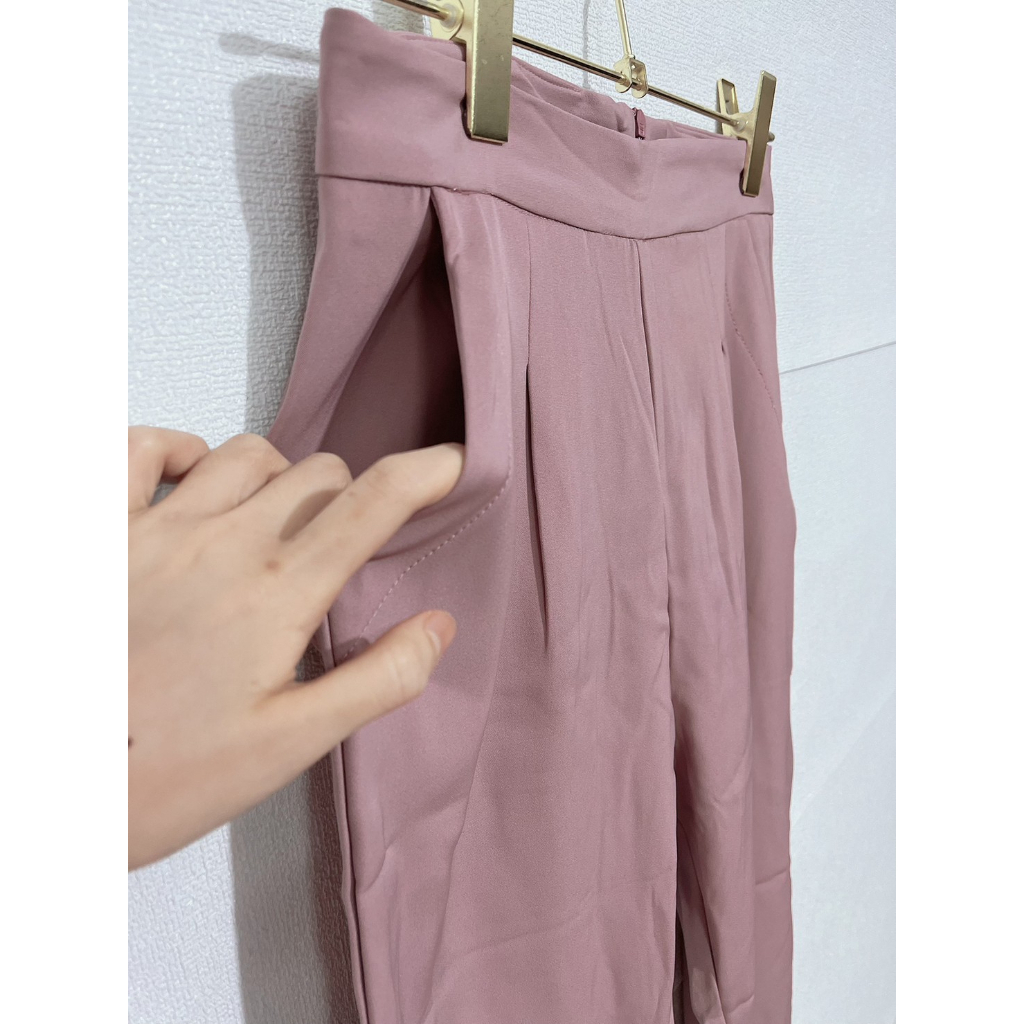 ชุดเซ็ตกางเกงขายาว-สีชมพูนู้ด-bellita-size-m
