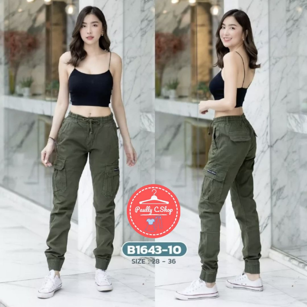 new-รุ่น-b1643กางเกงคาร์โก้-cargo-pants-มี-5-สี-กางเกงยุทธวิธีมีกระเป๋าใส่ของเยอะ-เนื้อผ้ายืดหยุ่น-ใส่ได้ทั้งชาย-amp-หญิง