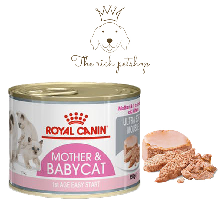 ภาพหน้าปกสินค้า(โหล) 12 กระป๋อง Royal Canin Mother & Babycat195g    สินค้า
