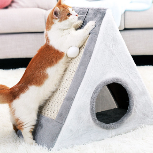 lebi-younger-แมวปีนกรอบสามเหลี่ยมแมวรอยขีดข่วนคณะกรรมการแมวบดกรงเล็บของเล่นแมวครอก