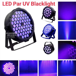 ไฟพาร์ PAR LED UV Black lightl ไฟพาร์ ยูวี แบล๊คไลท์ (มี 4ตัวเลือกให้กด  54LED*3w ใหญ่, 54LED*3wบาง,18LED3w,12led3w) ไฟด