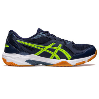ASICS : GEL-ROCKET 10 MEN CPS รองเท้า ผู้ชาย รองเท้าผ้าใบ รองเท้าสำหรับกีฬาในร่ม ของแท้ MIDNIGHT/GREEN