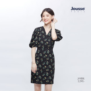 Jousse ชุดเดรส สีดำพิมพ์ลายดอกไม้ (JWIBBL)