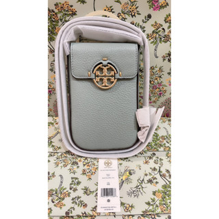 พร้อมส่ง 🔥Sale 5899🔥ราคากรีดร้องมากแม๊ งาน Shop ถูกกว่า Outlet เยอะจ้า Tory Burch MILLER PHONE CROSSBODY / สี Blue Celad