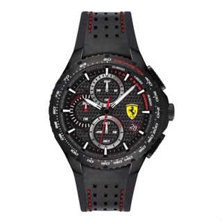 🔥 Scuderia Ferrari Pista Mens Chrono Aluminium Leather Silicone Strap Watch