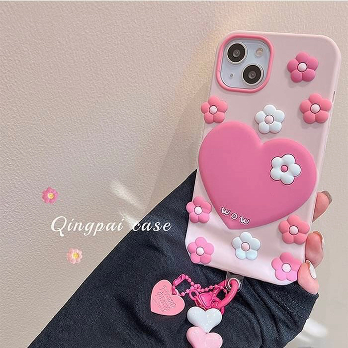 silicone-case-เคสซิลิโคน-เคสซิลิโคนนิ่ม-เคสแถมสายห้อย-ซีรีโคลนหัวใจห้อย