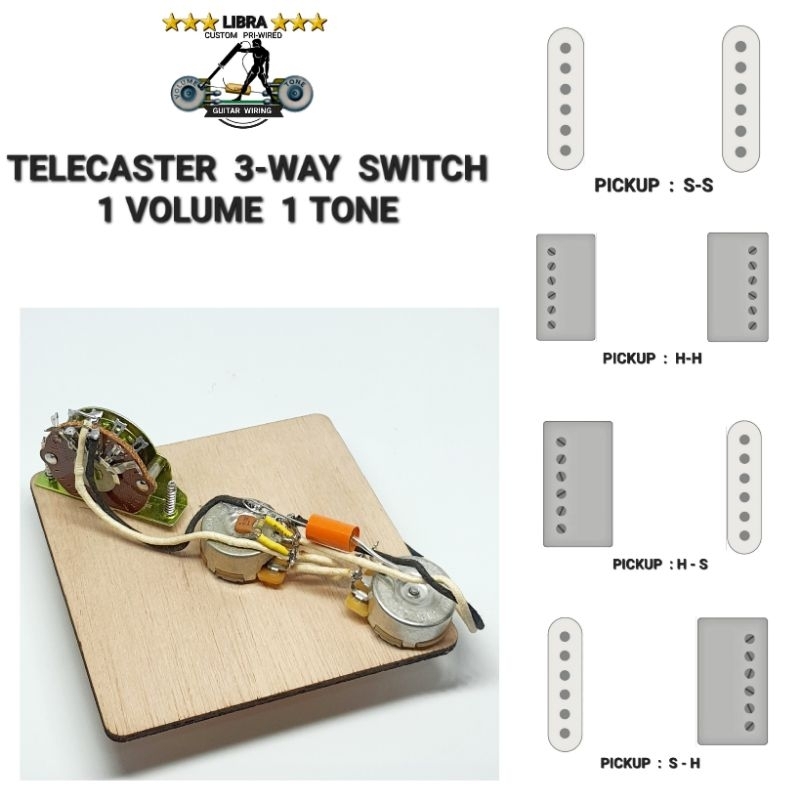 วงจรกีต้าร์ไฟฟ้า TELECASTER ( 1 VOLUME 1 TONE 3-WAY SWITCH ) | Shopee ...
