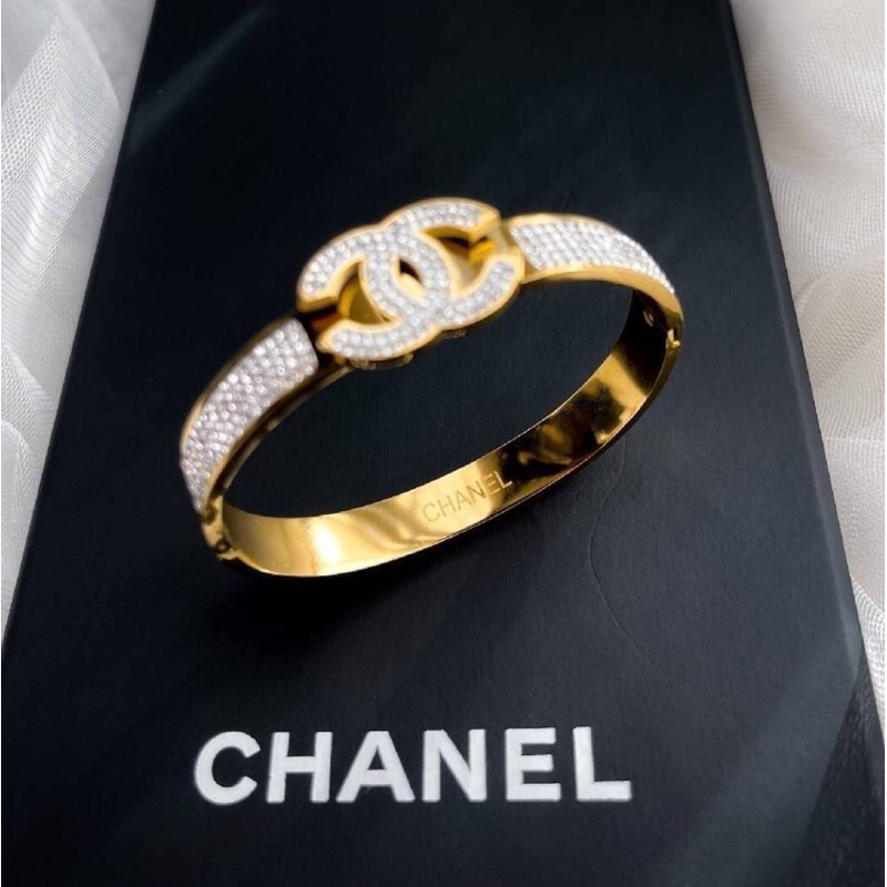 กำไล-chanel-เพชรแน่นๆ-สแตนเลสแท้-พร้อมส่ง