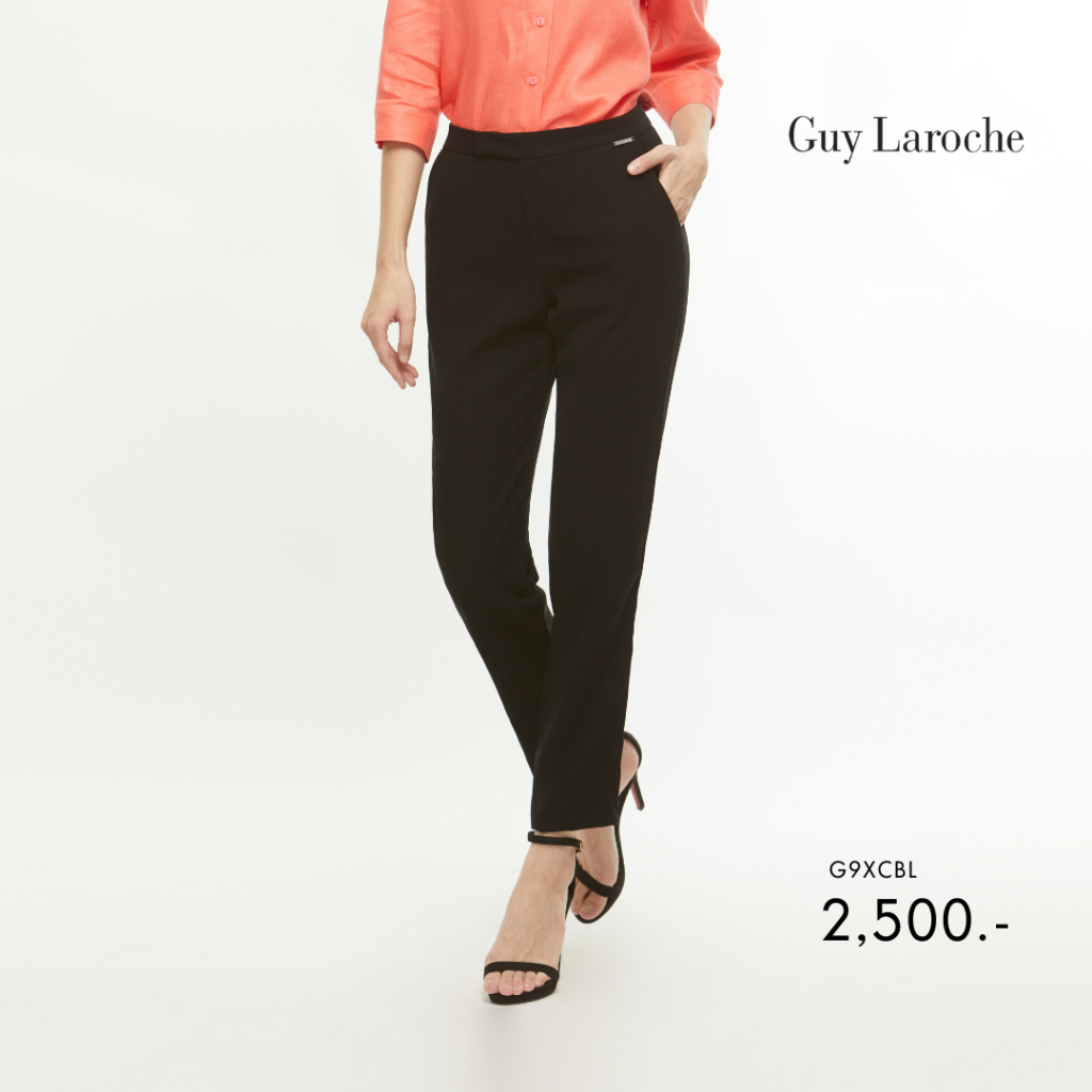 guy-laroche-กางเกงขาวยาว-กาง-เ-กงผู้หญิง-business-super-b-pants-low-waisted-slim-pants-g9xcbl