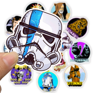 สินค้า STAR WAR ลายการ์ตูนอะนิเมะ  50แผ่น sticker กันน้ำ สติ๊กเกอร์ ใช้ซ้ำได้ กระโปรงหลังรถ โทรศัพท์มือถือ