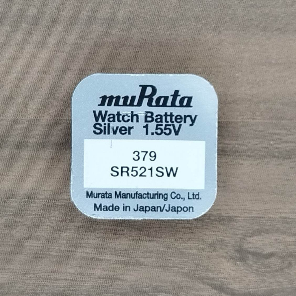 ถ่านกระดุม-murata-379-sr521sw-แพ็คเกจใหม่-silver-oxide-battery-1-55v-coin-ถ่านนาฬิกา-made-in-japan-exp-2025