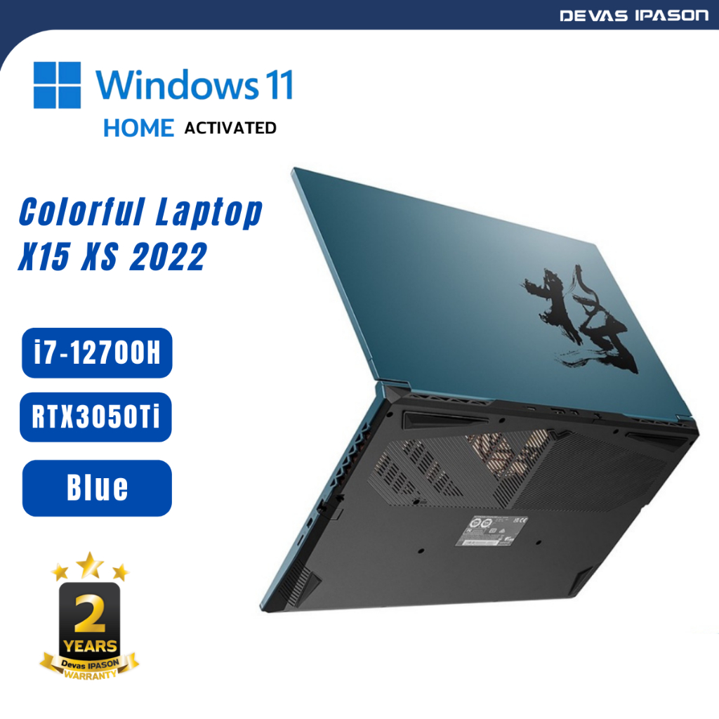 ภาพหน้าปกสินค้าColorful X15-XS 22 gaming laptop i7-12700H/RTX 3050Ti Blue