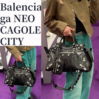 Balenciaga  บาเลนซิเอก้า  NEO CAGOLE CITY กระเป๋าถือ/กระเป๋ามอเตอร์ไซค์/ใบใหญ่/ตัวแทนจัดซื้อของแท้จากฝรั่งเศส