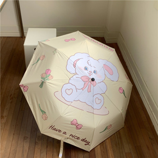 (พร้อมส่ง🐰) Tulip Rabbit UV Umbrella ร่มกันยูวี ร่มกันแดด