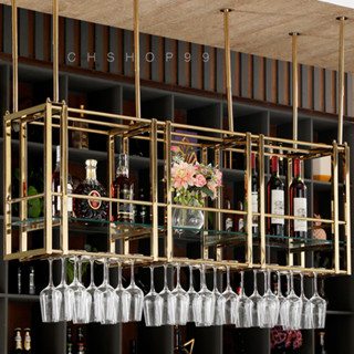 ที่แขวนแก้วไวน์บาร์ ราวแขวนแก้วไวน์ สแตนเลสแท้นำเข้า  wine glass rack  แต่งบ้านหรู ส่งฟรี