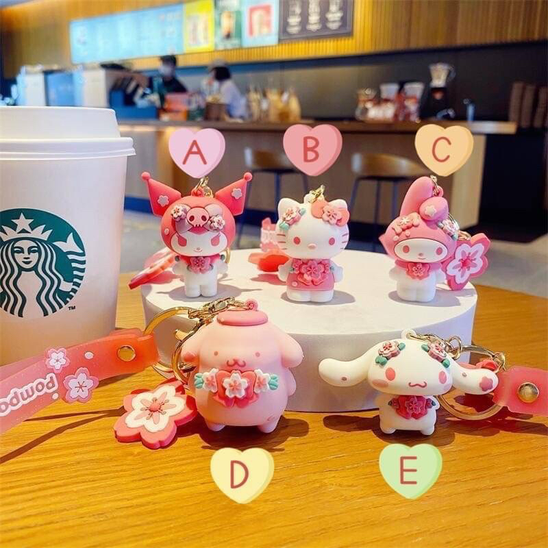 new-collection-พวงกุญแจ-sanrio-sakura-พวงกุญแจรถ-พวงกุญแจบ้าน-น่ารักมว๊ากกกจ้า