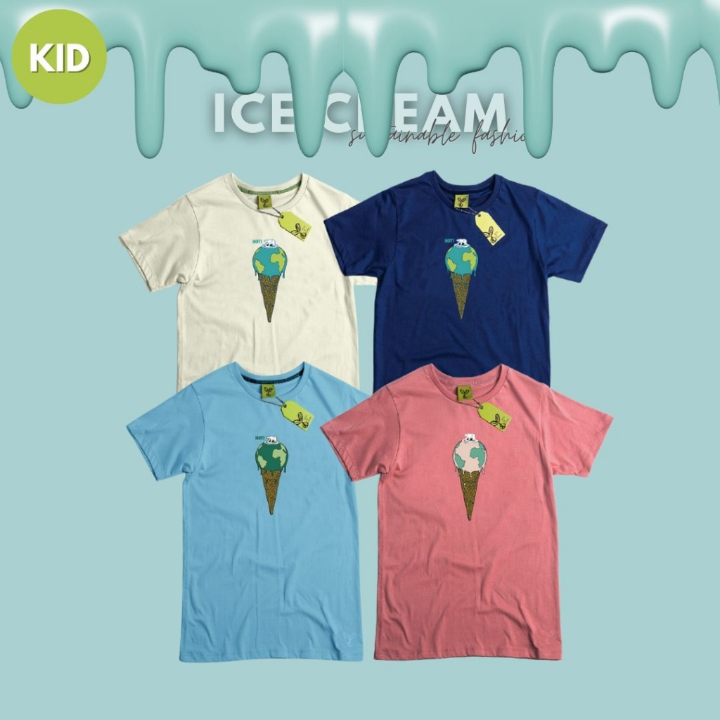 ใส่โค้ด-det199mar-ลด50-เสื้อยืดเด็ก-รุ่นเบสิค-ลาย-ice-cream-เสื้อยืดเด็ก-เสื้อครอบครัว-เสื้อรักษ์โลก-acts-of-green