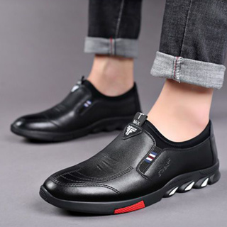 🔥🔥รองเท้าโลฟเฟอร์ วัสดุหนัง ระบายอากาศได้ดี สำหรับผู้ชาย รองเท้าลําลองธุรกิจ,รองเท้าทํางาน Leather Shoes
