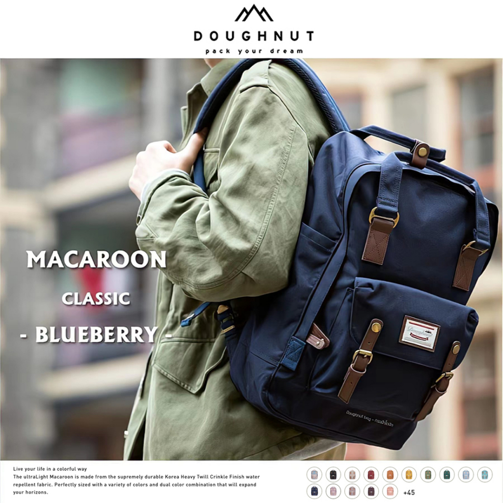 Doughnut แท้100 Macaroon Backpack Classic size กระเป๋าเป้สะพายหลัง
