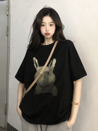 2392เสื้อยืดขนาดใหญ่ เสื้อยืดแขนสั้น oversize แฟชั่นฤดูร้อน