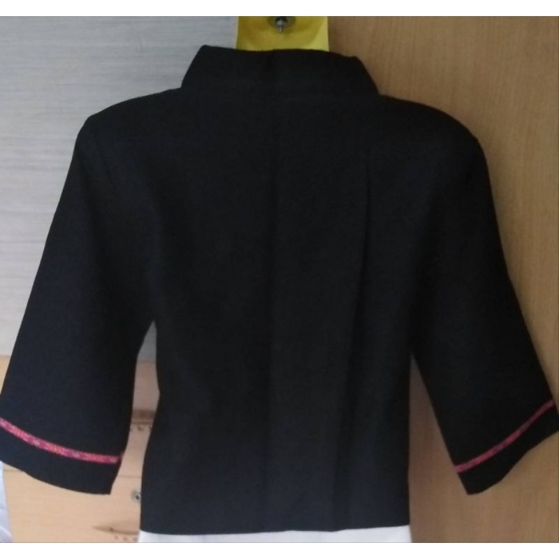เสื้อป้ายใยกัญชงสีดำ-แต่งงานปักมือเขียนเทียนมือ-จิกมือ