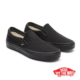 สินค้า [โค้ด 12MALL615 ลดอีก12%] VANS Classic Slip-on - Black/Black รองเท้า แวนส์ สลิปออน ทรงสวม ขาวล้วน ได้ทั้งชายและหญิง