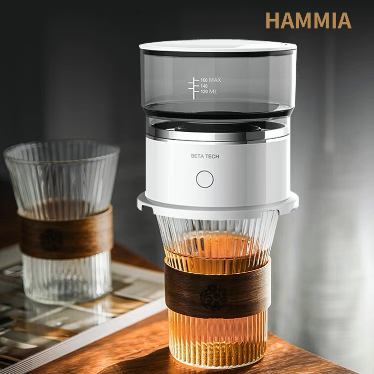 hammia-เครื่องชงกาแฟแบบพกพาขนาดเล็กที่บ้านเครื่องชงกาแฟแบบชงด้วยมือขนาดเล็กหม้อกาแฟอัตโนมัติกลางแจ้ง