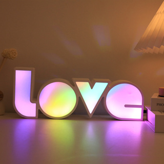 🔥สินค้าพร้อมส่ง🔥โคมไฟ LOVE ไฟLED อุปกรณ์ให้แสงสว่าง โคมไฟ