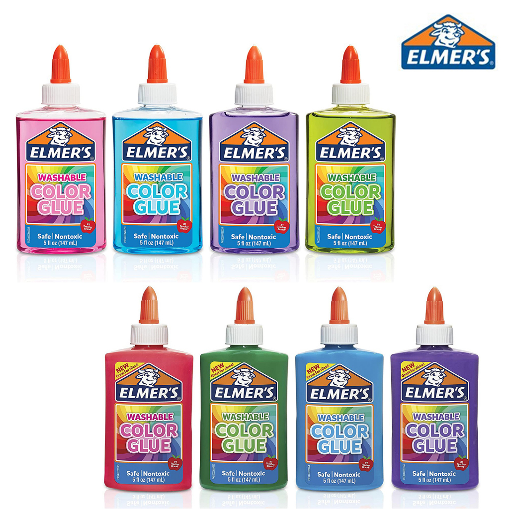 Elmer's Washable Colors Glue ขนาด 5 Ounces หรือ 147ML สำหรับทำสไลม์ ...