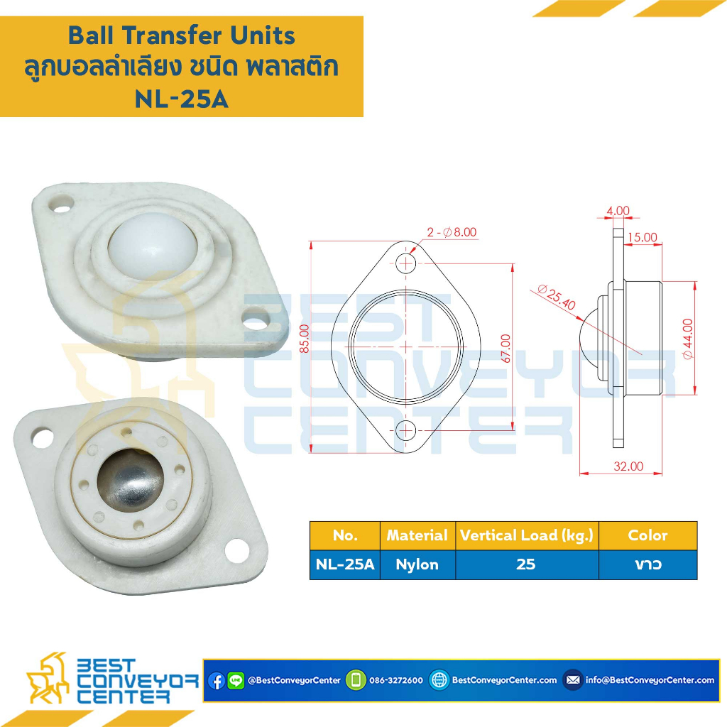 ลูกบอลลำเลียงพลาสติก-ball-transfer-units-แบบหน้าแปลนสวมร่องยึดสกรู-แบบสวมร่อง-แบบสกรูตัวผู้-nylon