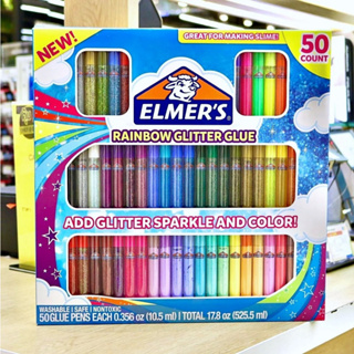ELMERS กาวหลอดเรนโบว์กลิตเตอร์ กลูเพ็น 50 ด้าม Elmer’s Rainbow Glitter Glue Pen Set