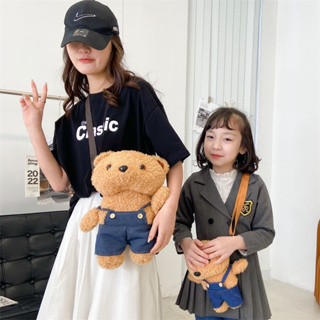 การ์ตูนหมีตุ๊กตากระเป๋าของเล่นหญิงน่ารักสายหมีไหล่กระเป๋าบุคลิกภาพนุ่มน่ารักสาว messenger bag HUR369