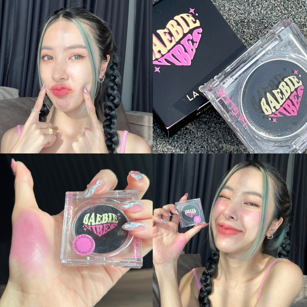 ภาพหน้าปกสินค้าบลัชดำลากลาส (แถมพัฟจิ๋วภายในกล่อง) black blush laglace เนื้อเจลลี่บาล์ม ทาแก้ม ปาก ph blush จากร้าน hajii.official บน Shopee