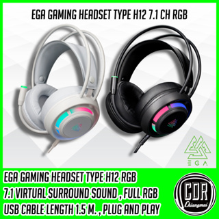 หูฟังเกมมิ่ง EGA Type H12 Headphone 7.1 surround หูฟังคอม ไฟ RGB GamingHeadset หูฟัง (ประกันศูนย์ 2 ปี)