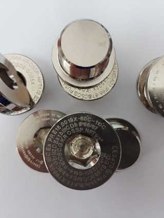 "OSCG" FLAMEPROOF STOPPING PLUG NICKEL PLATE ***ราคาต่อ1ชิ้น***