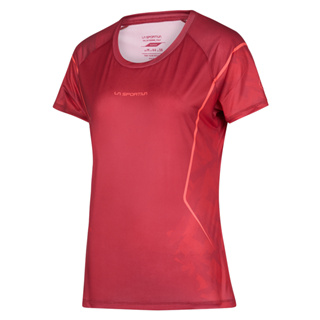 LA SPORTIVA   PACER T-SHIRT WOMEN VELVET/CHERRY TOMATO - เสื้อวิ่งแขนสั้น เสื้อผู้หญิง