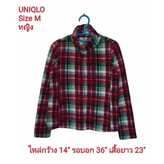 UNIQLO WOMEN jacket fleece ✌มือสอง สำหรับสุภาพสตรี ใส่กันหนาวอุณหภูมิ 10-20 องศา