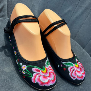 รองเท้าผู้หญิง(งานปัก)สไตล์จีน สีสันสดใส รหัสJK-002