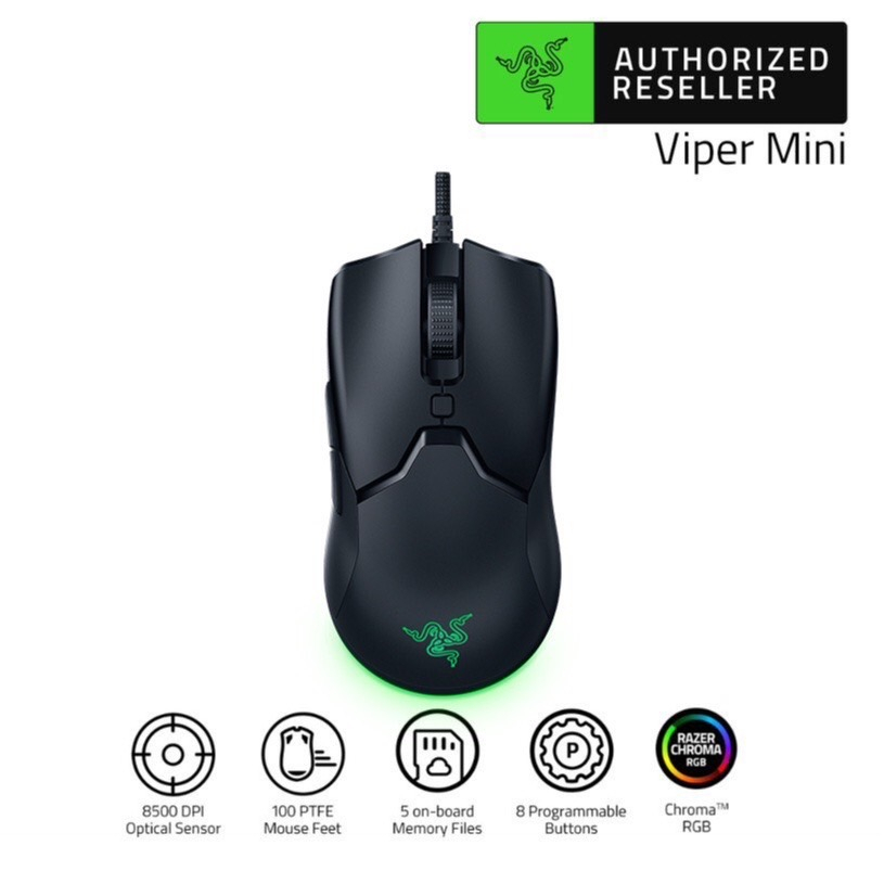 เมาส์เกมมิ่ง-razer-viper-mini-ultralight-gaming-mouse-8-500-dpi-ประกันศูนย์-2-ปี