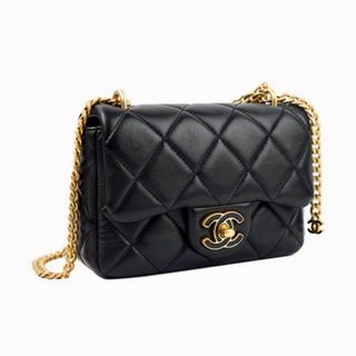 chanel-chanel-classic-flap-cf-สายโซ่-double-c-หนังแกะตะเข็บ-กระเป๋าสะพาย