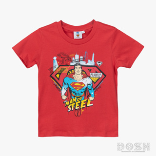 DOSH BOYS T-SHIRTS JUSTICE LEAGUE -SUPERMANเสื้อยืดคอกลมเด็กชาย DSBT5128-RE