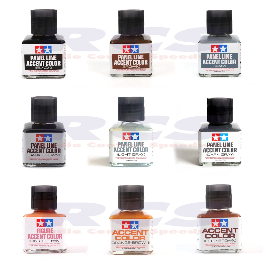 ภาพหน้าปกสินค้าTAMIYA PANEL LINE ACCENT COLOR น้ำยาตัดเส้น 87131 87132 87133 87140 87189 87199 87201 87209 87210 80030